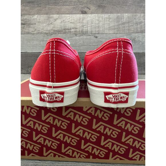 Vans Authentic True Red White Mens Original Classic Canvas Sneakers US Men 6.5 main image 7